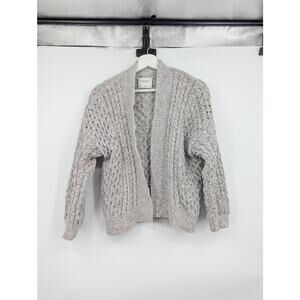 Abercrombie & Fitch Soft A&F Collection Chunky Cable Knit Open Front Cardigan S
